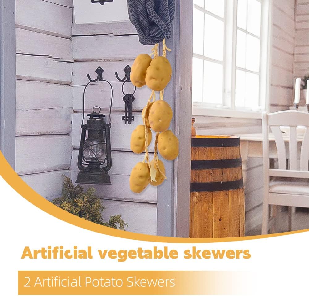 Realistic Foam Potatoes 8PCS for Kitchen Decorations