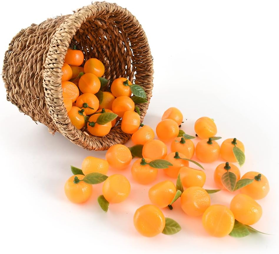 Viociwuo Fake Orange Fruit Artificial Tangerine Mini Decor