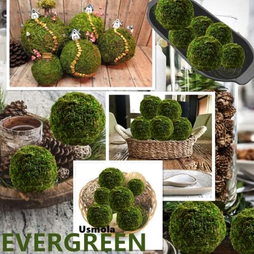 Usmola 18pcs Fake Moss Balls for Decor