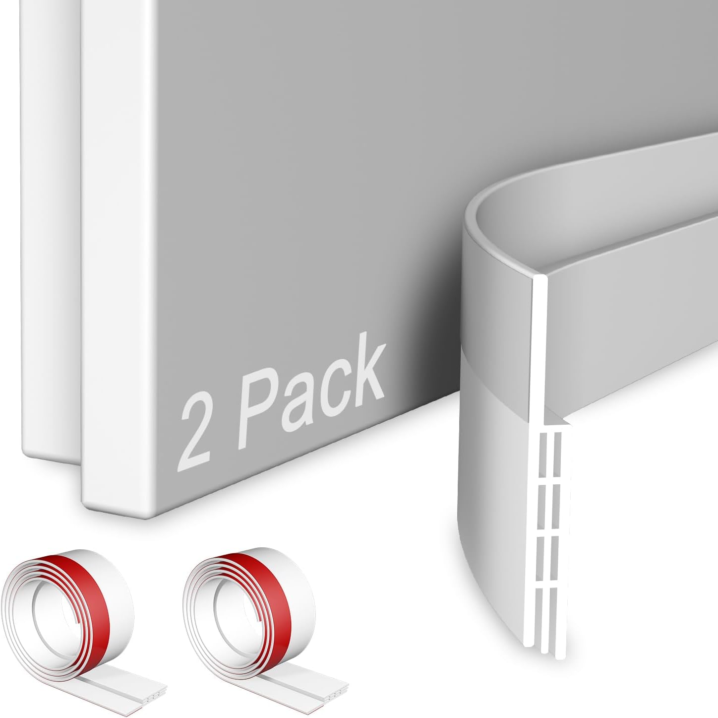 2 Pack Door Draft Stopper Weather Stripping Noise Guard