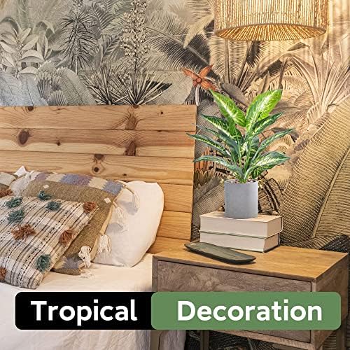 16 Inch Artificial Taro Plants for Home Office Decor