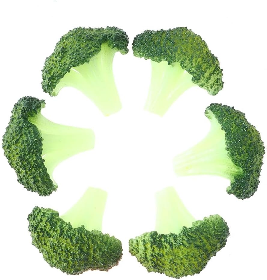 6 Pcs Artificial Broccoli for Kitchen and Decor Use