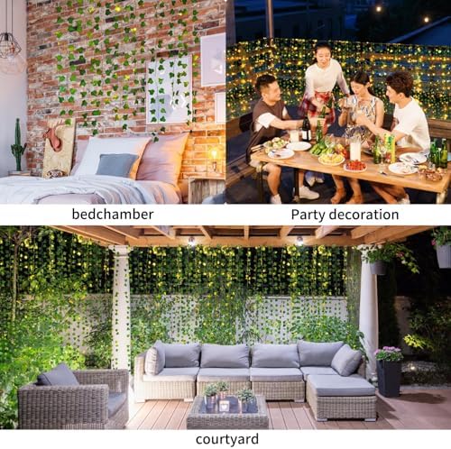 Freyalife Ivy Vines with LED Lights 12 Pack 84 FT