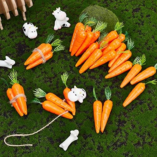 CHGCRAFT 30Pcs Mini Artificial Carrots Realistic Decor