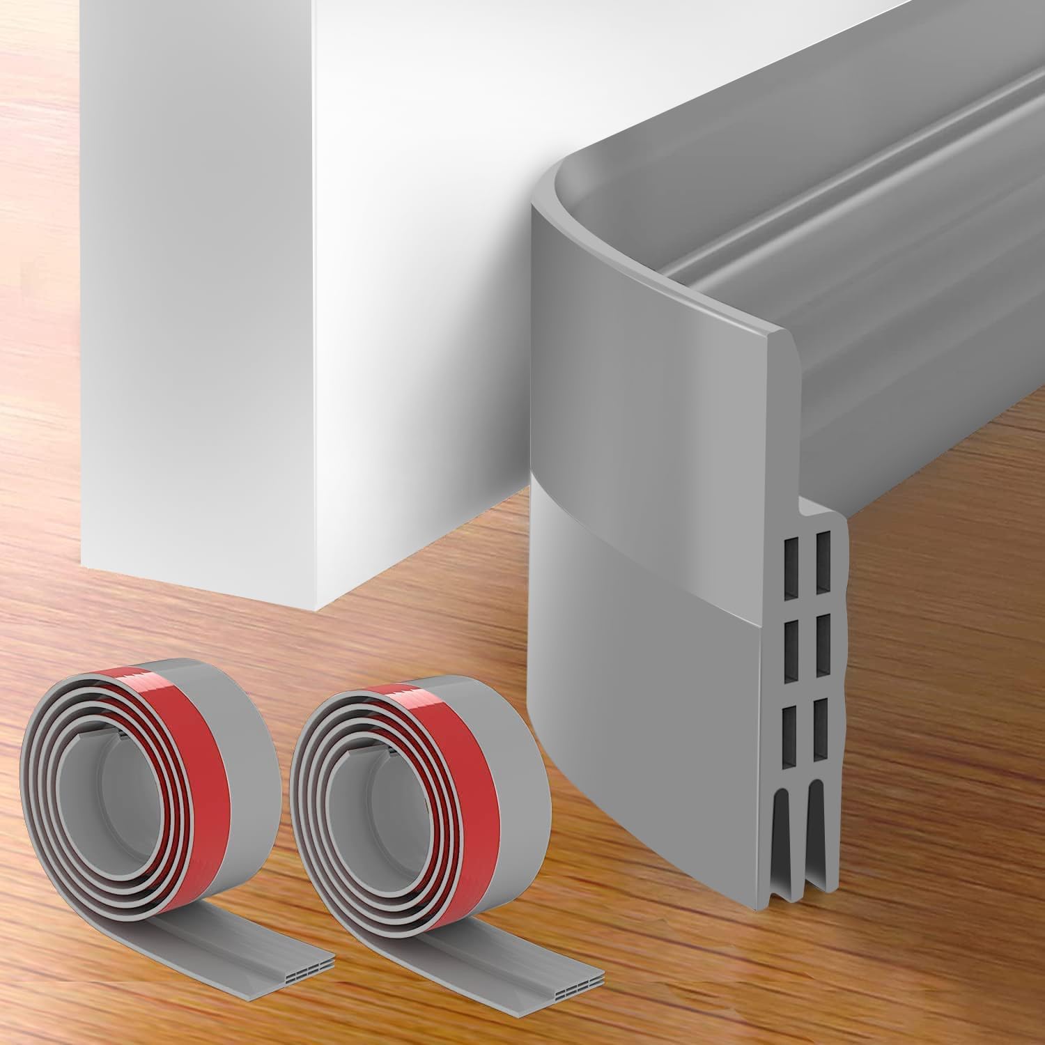 GroTheory 2 Pack Door Draft Stopper Grey