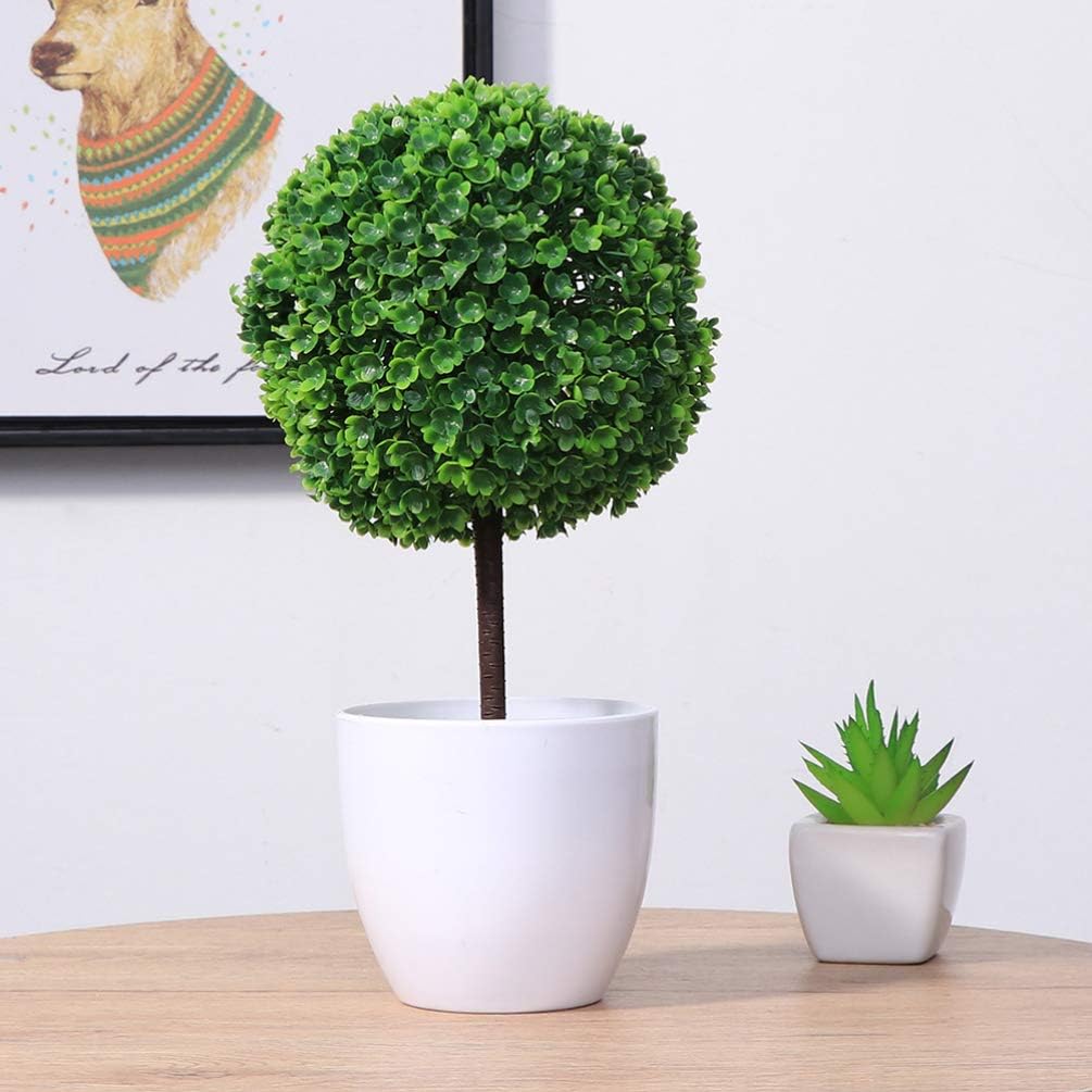 BESPORTBLE 2 Pcs Artificial Topiary Trees Farmhouse Decor