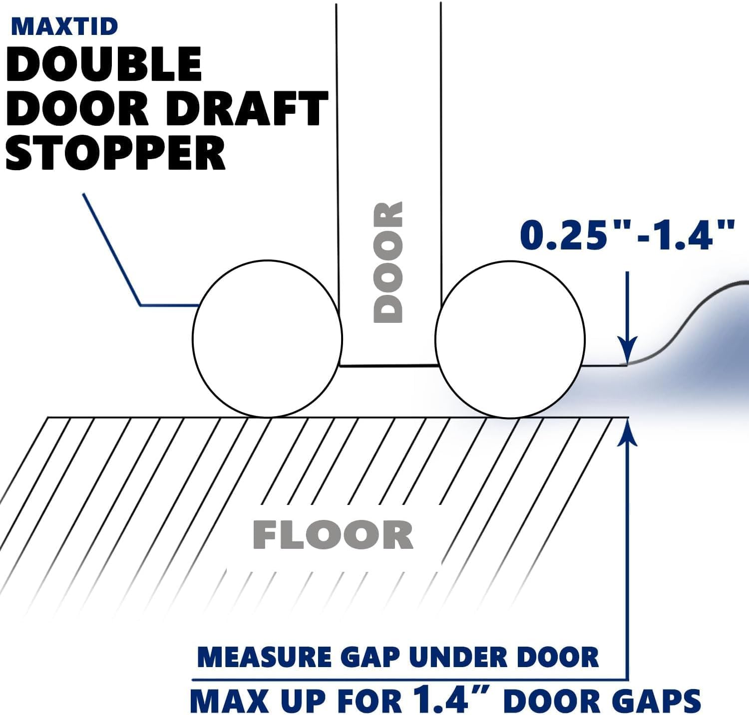 MAXTID 32 Inch Door Draft Stopper