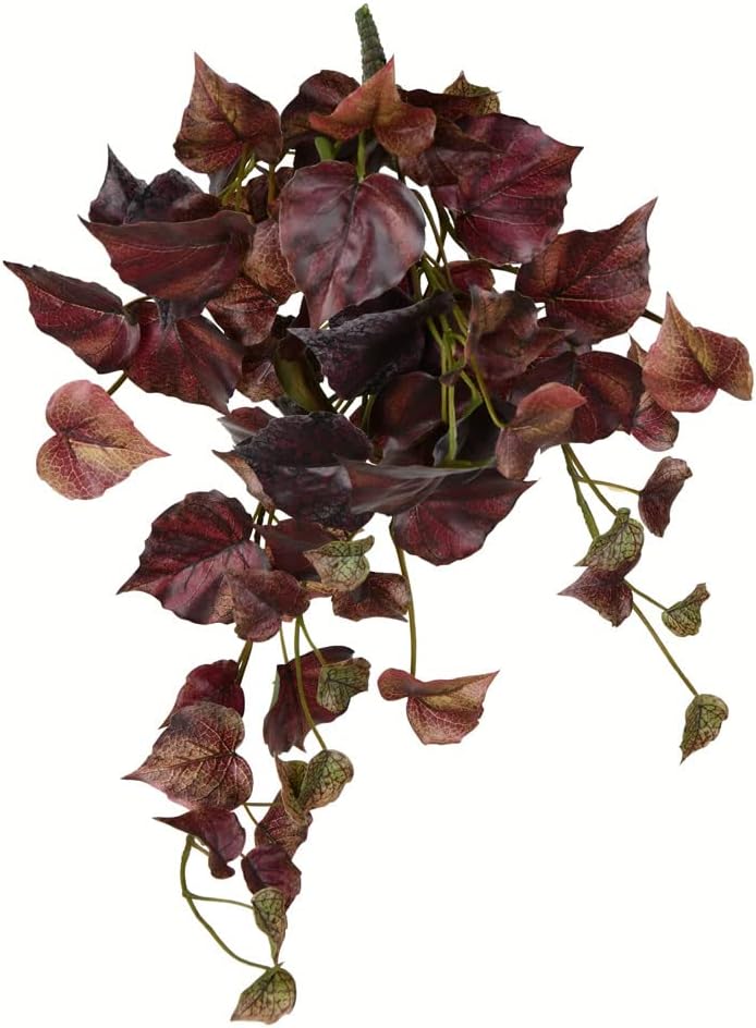 Vickerman 18 Inch Burgundy Grape Leaf Hanging Bush