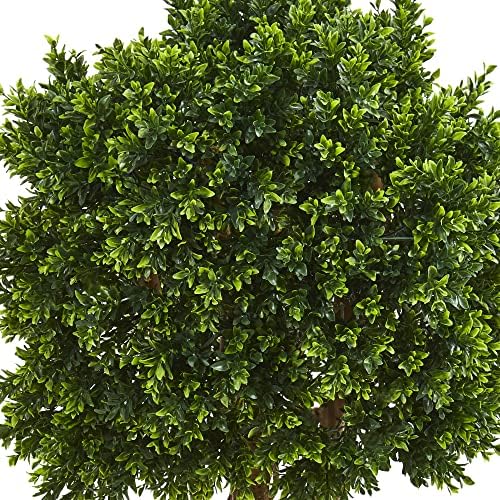 Nearly Natural 46 Inch Artificial Topiary Tree with Black Planter