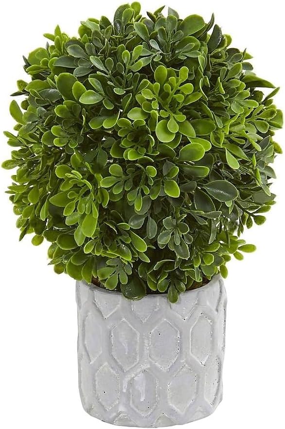 Nearly Natural 9in Boxwood Artificial Mini Topiary Set of 3