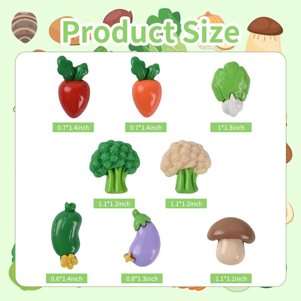 Mini Mixed Vegetables 16Pcs Resin Decor