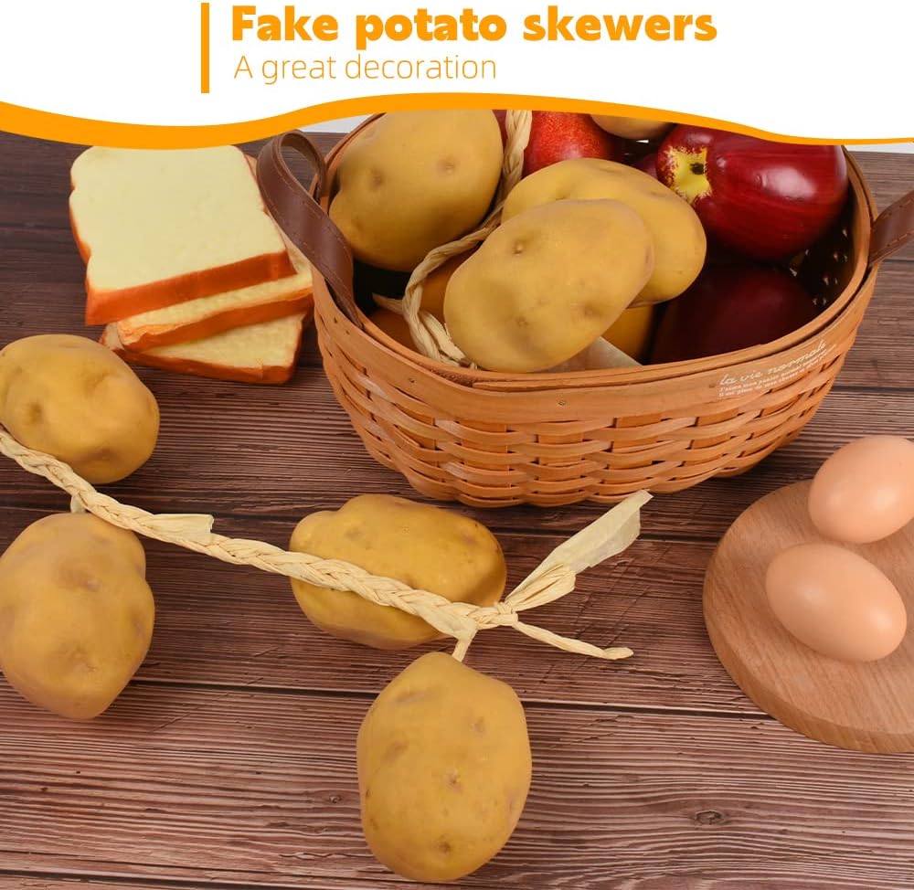 Realistic Foam Potatoes 8PCS for Kitchen Decorations