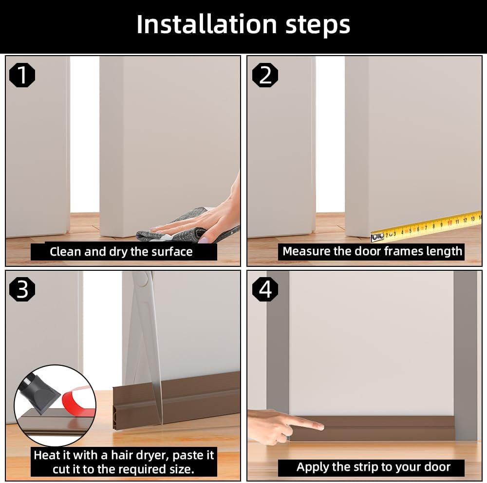 Ormein Door Draft Stopper 78inch Brown
