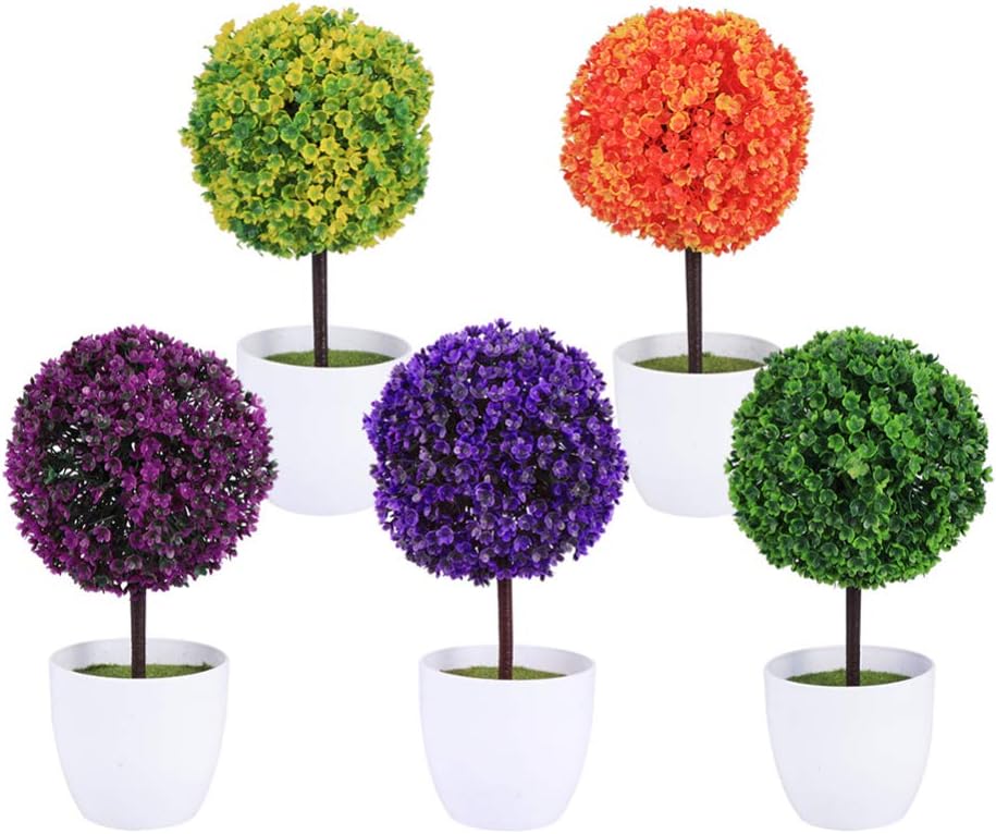 BESPORTBLE 2 Pcs Artificial Topiary Trees Farmhouse Decor