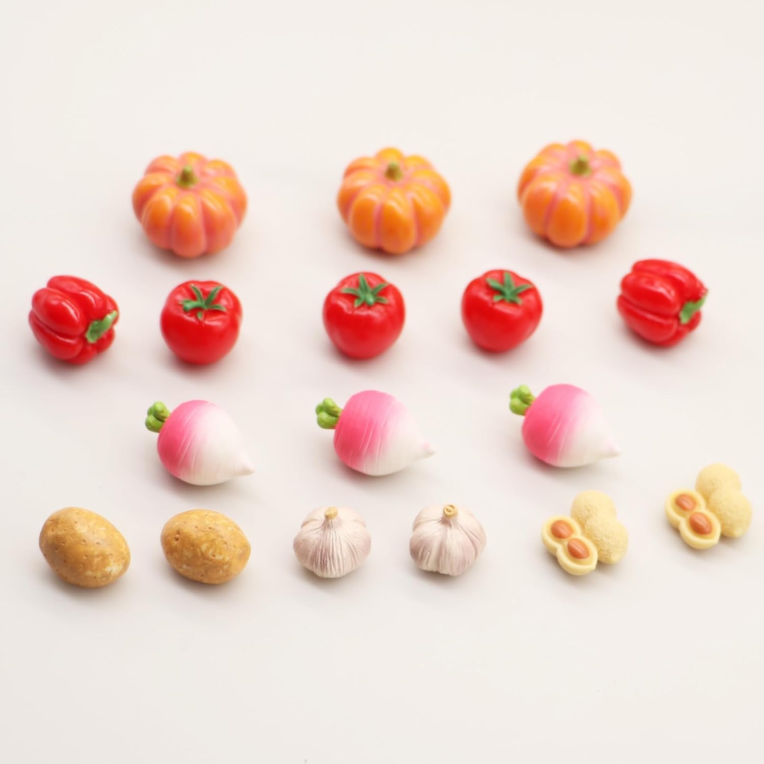 Crrezhai Vegetables Mini Resin Figures 30PCS Set