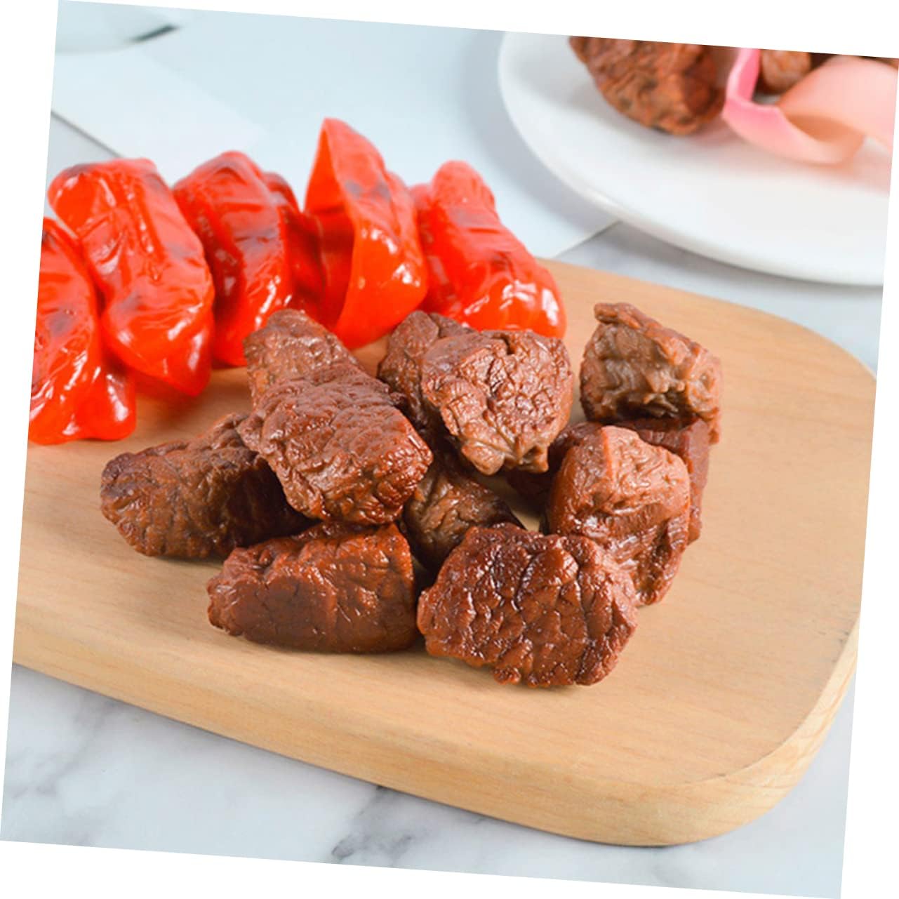 SAFIGLE 4pcs Artificial Beef Blocks for Display and Photography
