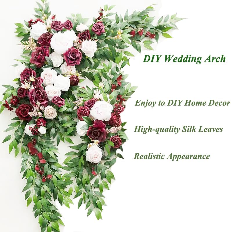 12Pcs Artificial Italian Ruscus Greenery Garland for Wedding Decor