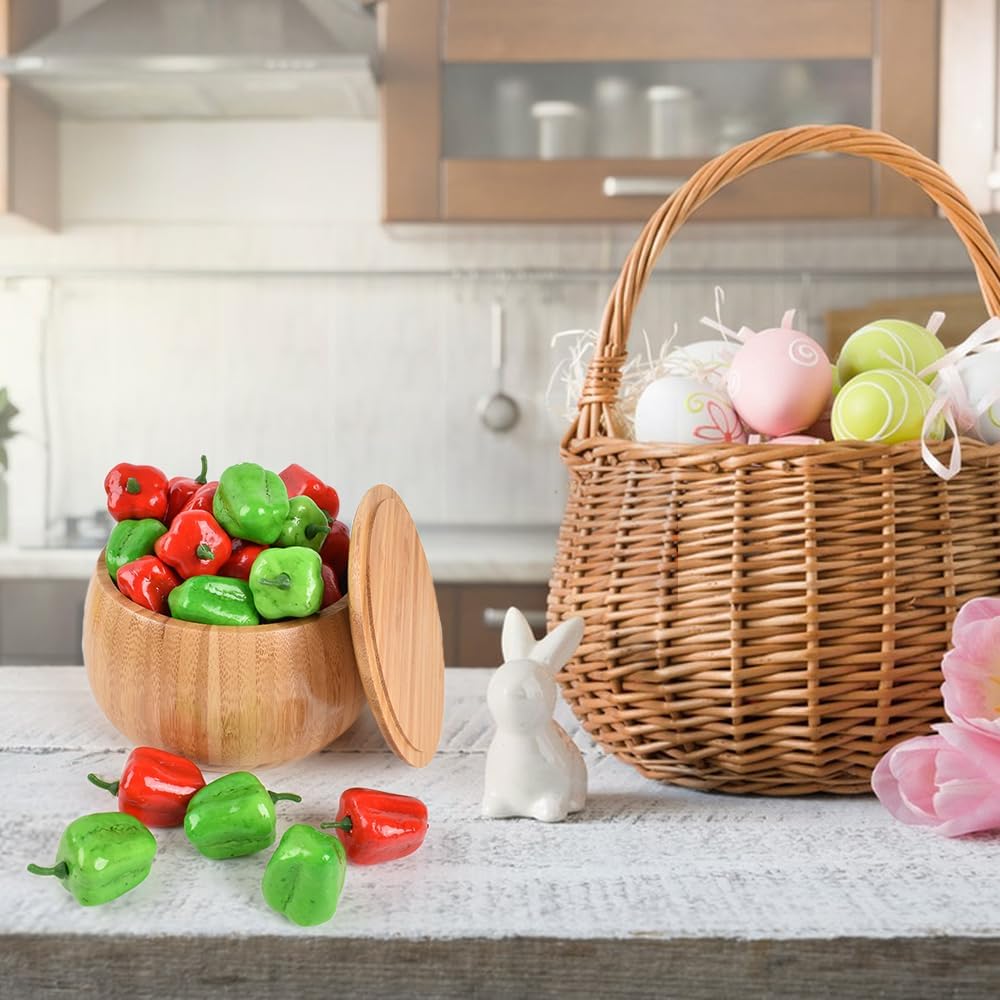 HUIANER Mini Artificial Bell Pepper 40pcs 5cm