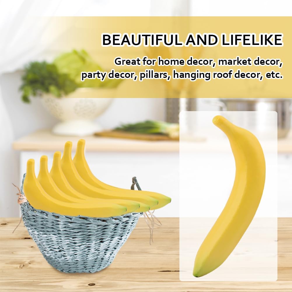 Loyanger Artificial Banana Fake Fruit Decoration Props