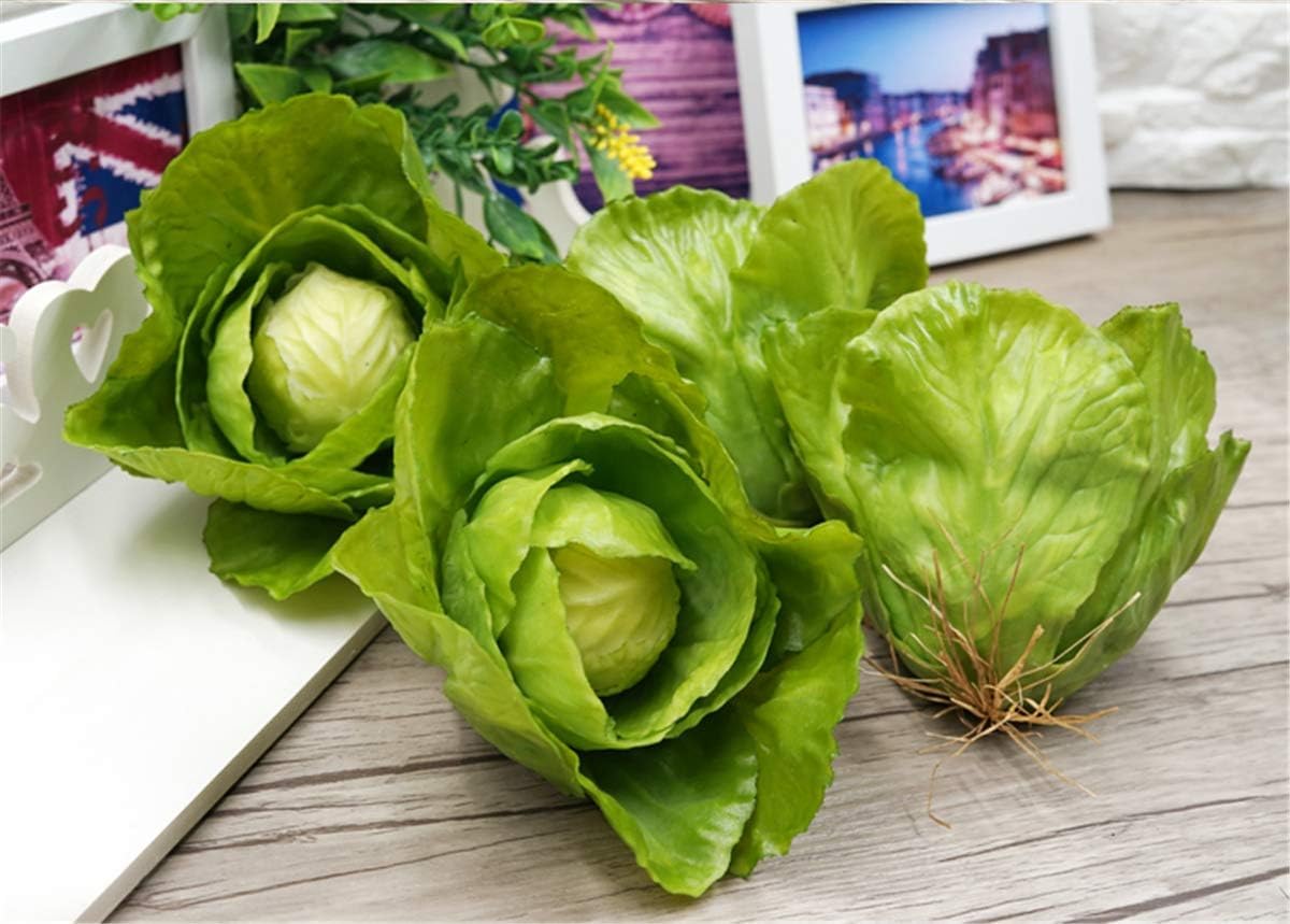 Zzooi Artificial Full Blown Cabbage Ball 1PCS