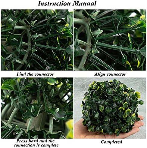 Azure Zone Pack of 6 4 Inch Artificial Boxwood Topiary Plants