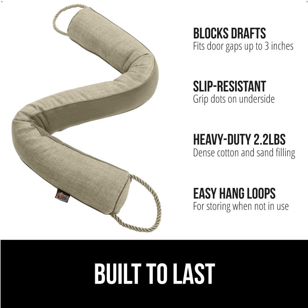 GORILLA GRIP Door Draft Stopper 32 Inch Beige