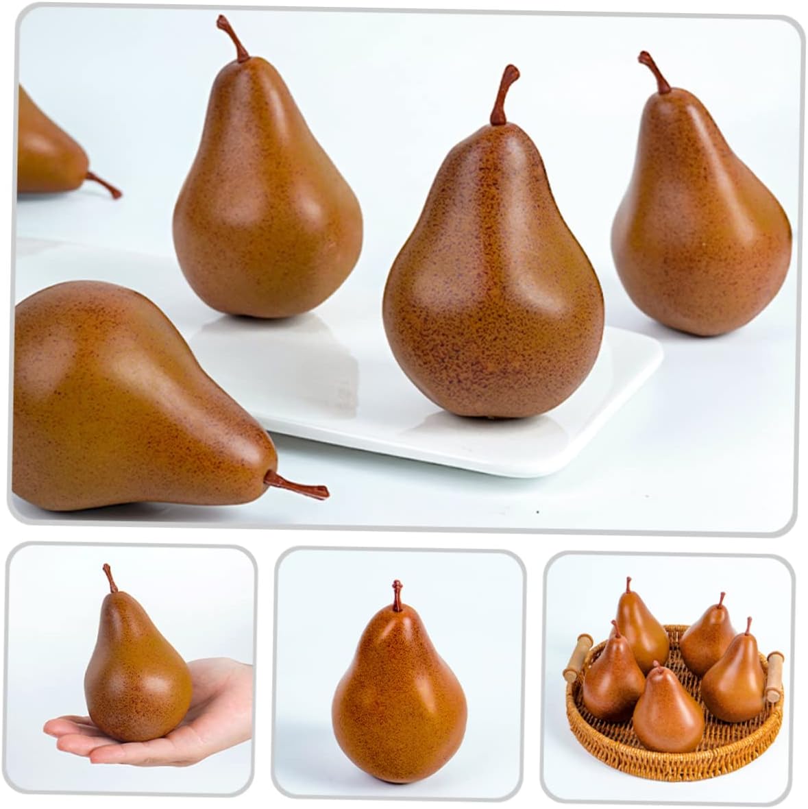 DECHOUS Artificial Pear Models 2Pcs Realistic Decorations