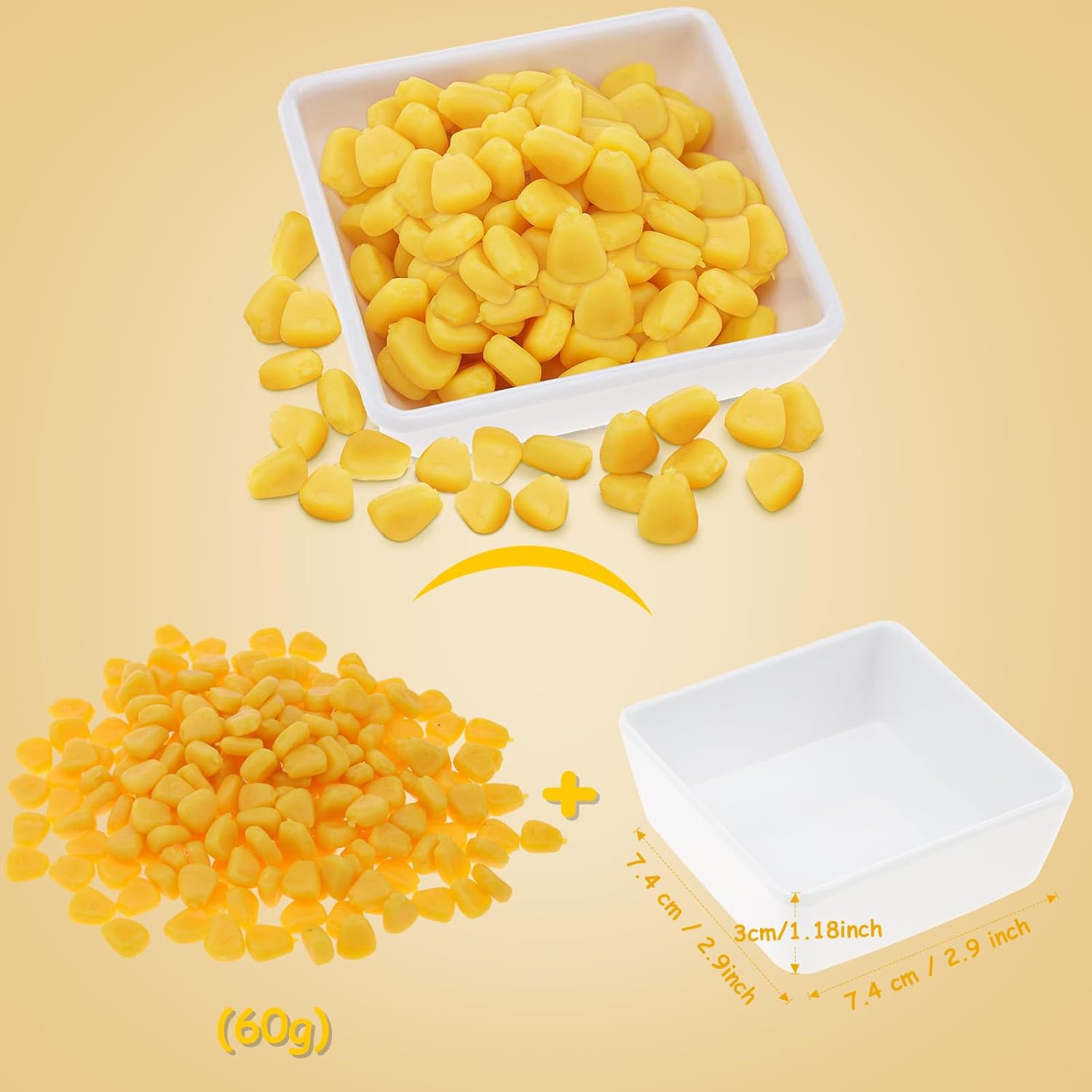 Woration Lifelike Fake Corn Niblet Artificial Decoration 50g