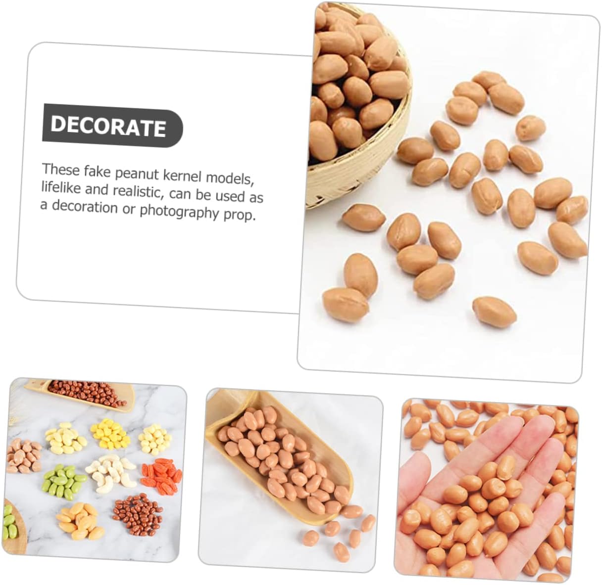 Lifelike Artificial Peanut Kernels for Decoration and Photography