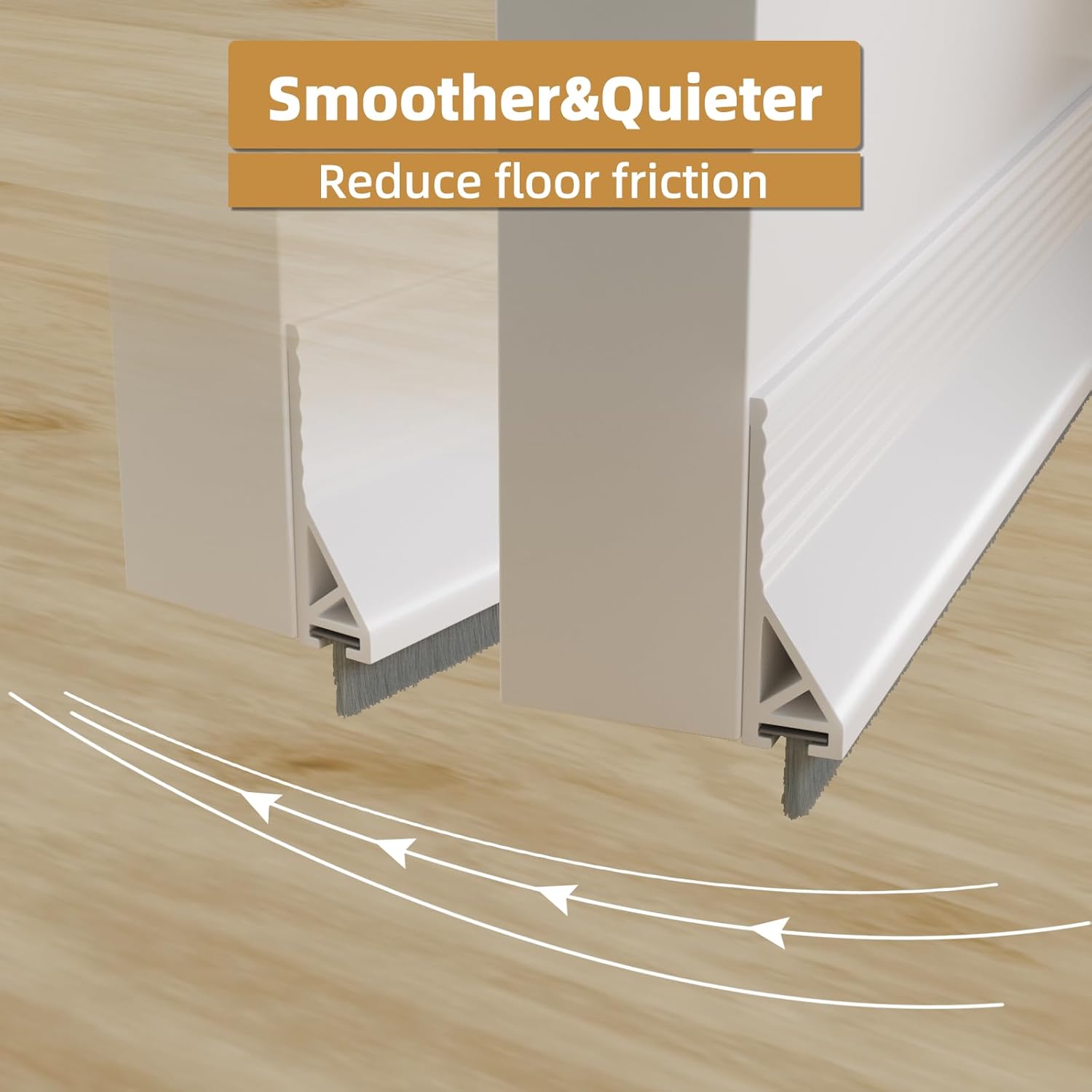 cuysfead 39 Inch Door Draft Stopper with Brush White