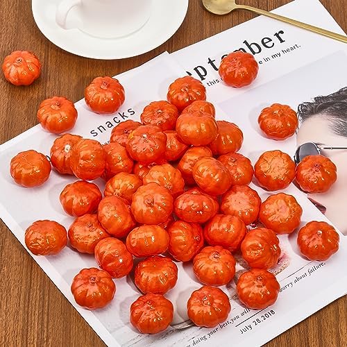 CHGCRAFT 60Pcs Foam Artificial Pumpkins Realistic Decor Models