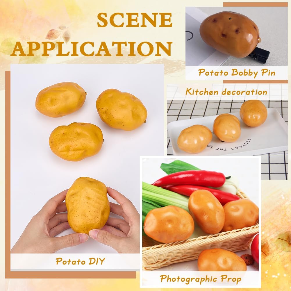 GORGECRAFT 6Pcs Artificial Foam Potatoes Decorative
