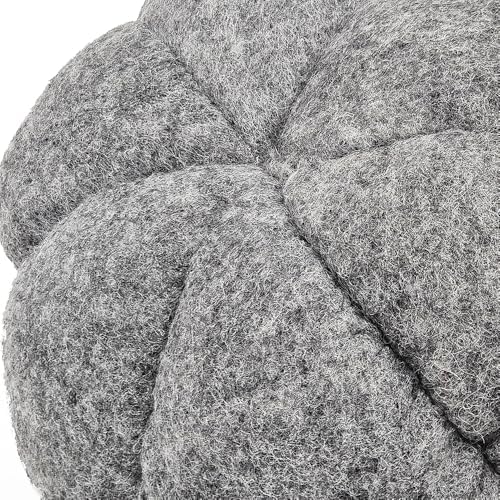 Seeye Set of 3 Gray Fabric Pumpkins Fall Decor