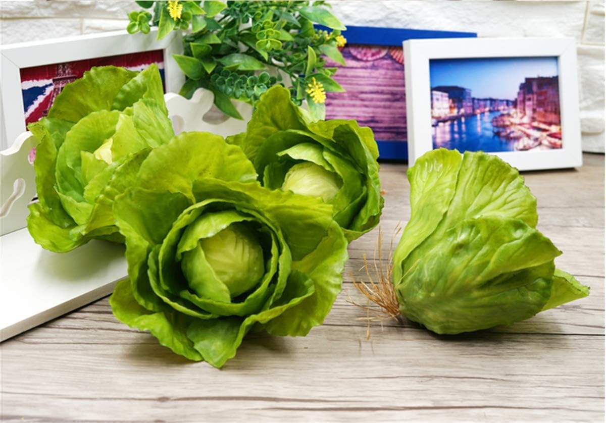 Zzooi Artificial Full Blown Cabbage Ball 1PCS