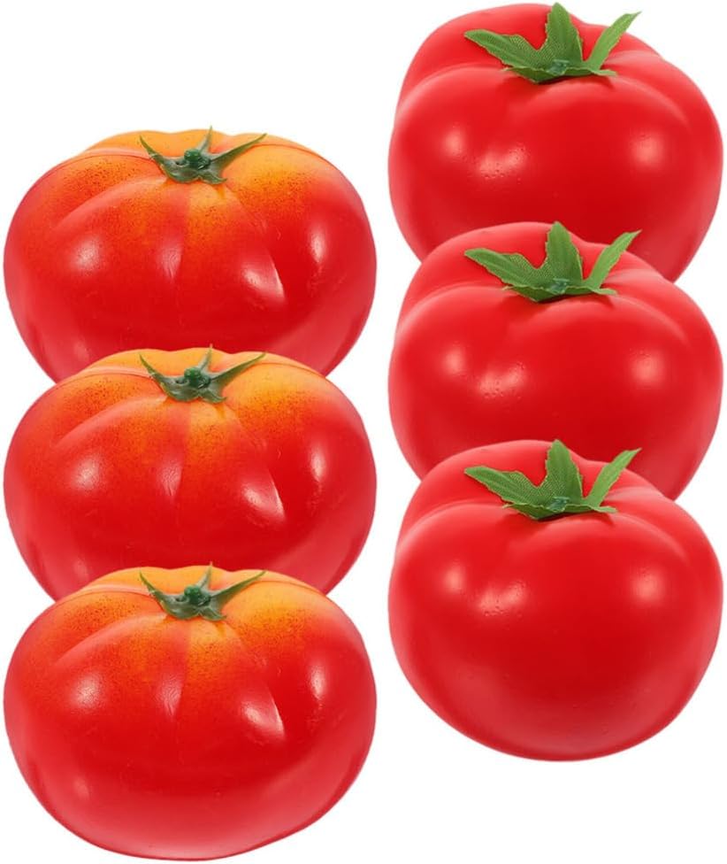 6pcs Artificial Tomato Decor for Home Kitchen Party