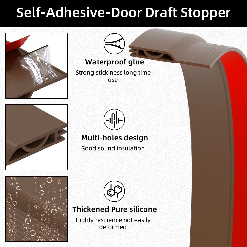 Ormein Door Draft Stopper 78inch Brown