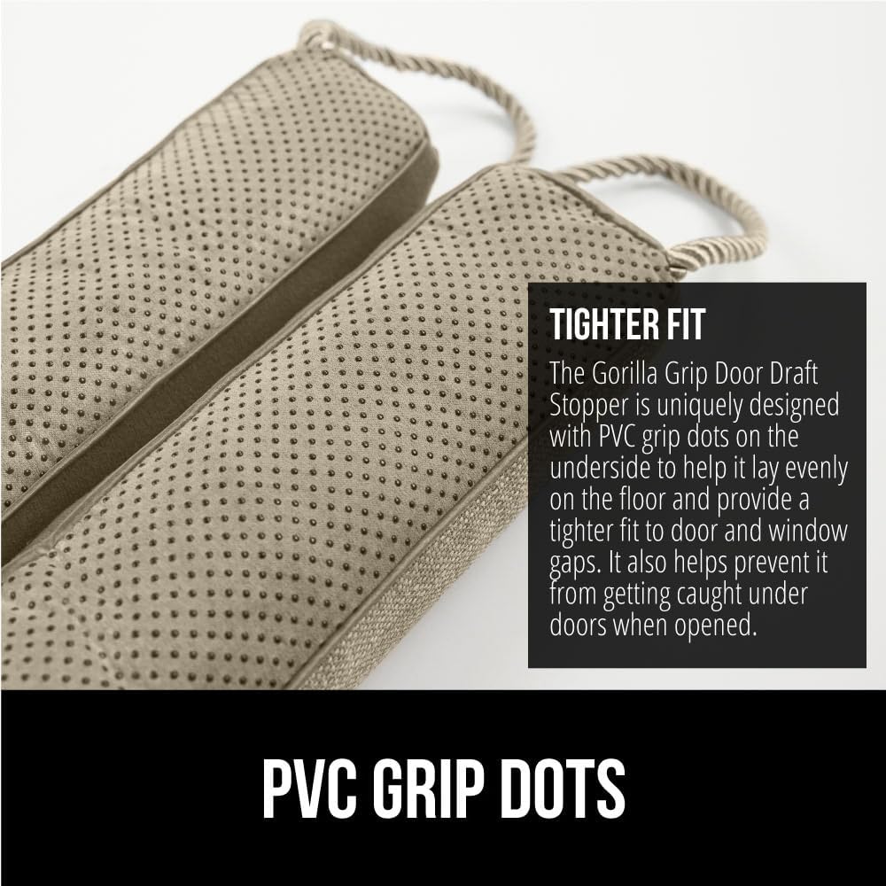 GORILLA GRIP Door Draft Stopper 32 Inch Beige