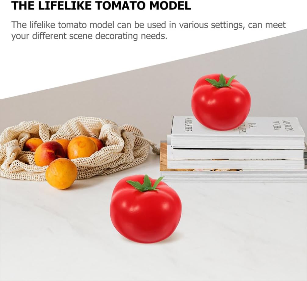 6pcs Artificial Tomato Decor for Home Kitchen Party