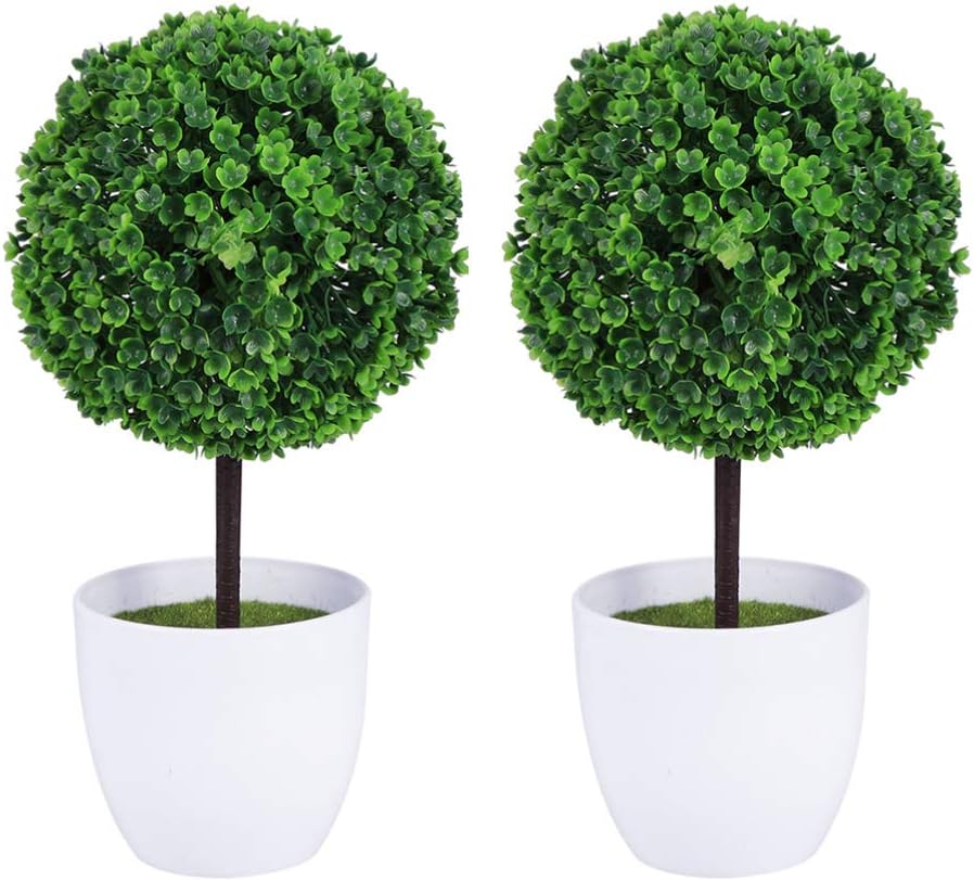 BESPORTBLE 2 Pcs Artificial Topiary Trees Farmhouse Decor
