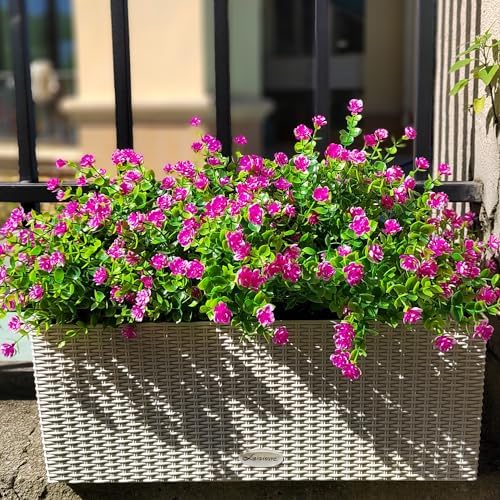 12 Bundles Artificial Flowers for Outdoor Use Magenta