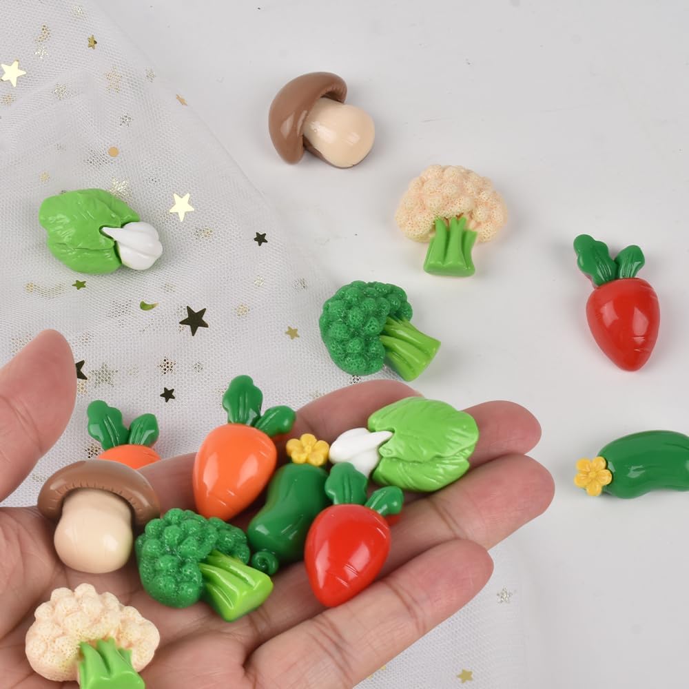 Mini Mixed Vegetables 16Pcs Resin Decor
