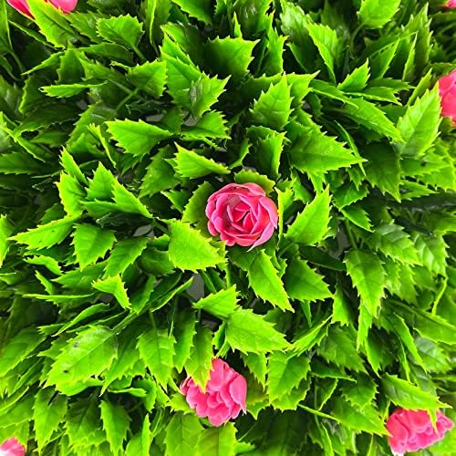 Sunnyglade Artificial Topiary Ball Set Pink 15 inch 2 PCS
