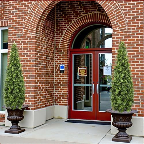 48 Inch Artificial Boxwood Topiary Tree 2 Pack