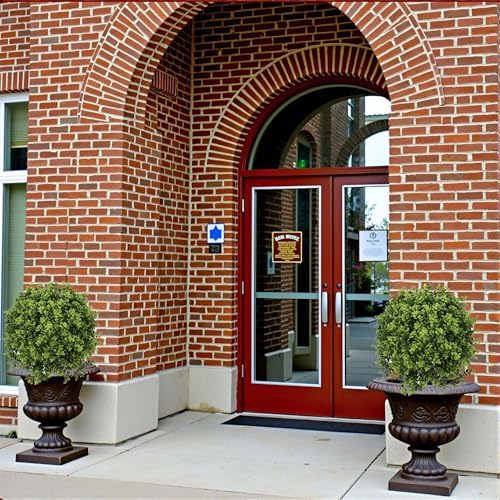 22 Inch Artificial Boxwood Topiary Tree 2 Pack