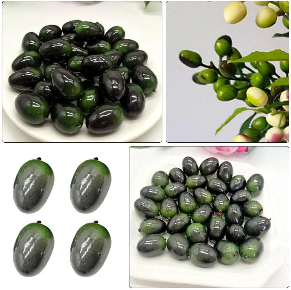 30pcs Fake Olive Foam Artificial Fruit Decor Props
