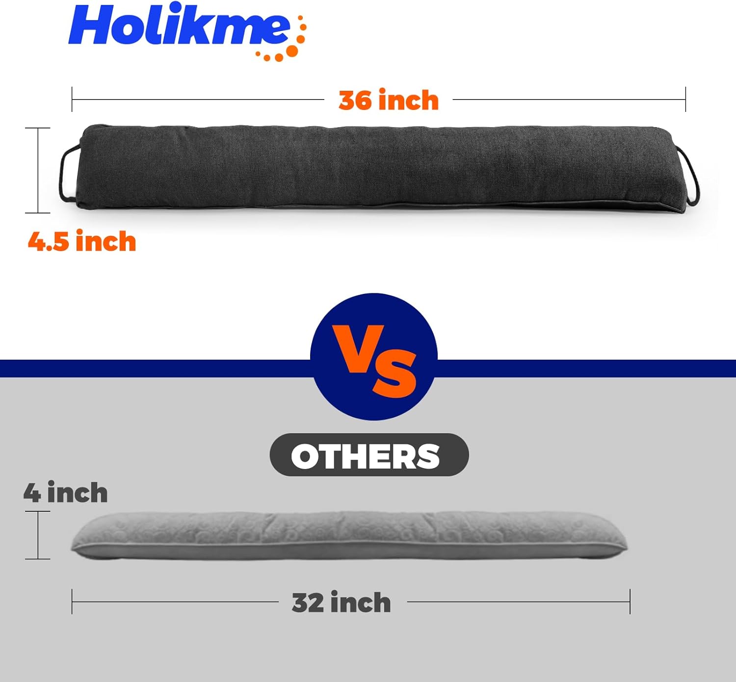 Holikme Weighted Door Draft Stopper 36 Inch Black