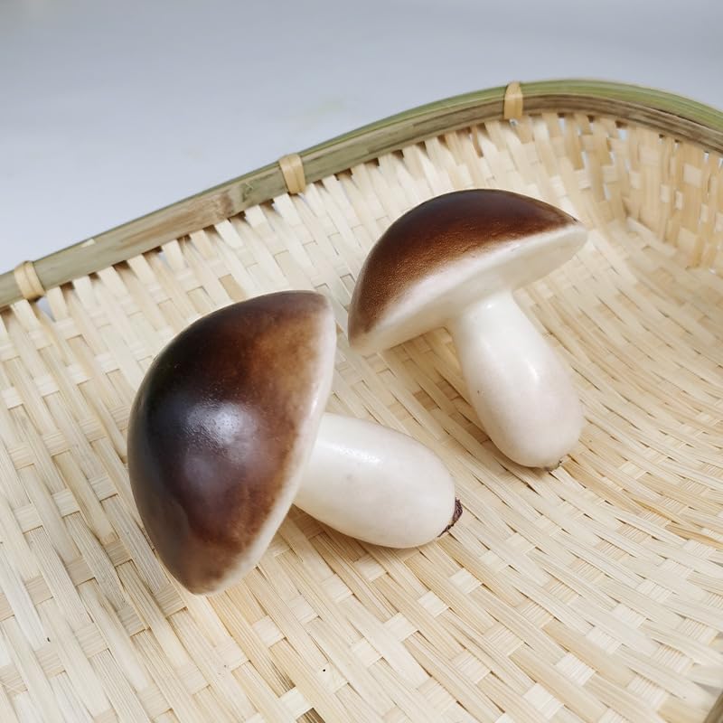 Realistic Artificial Vegetables Decor Set 10pcs Mushroom