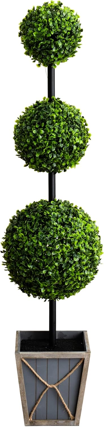 Nearly Natural 45 Inch UV Resistant Artificial Topiary with LED Lights