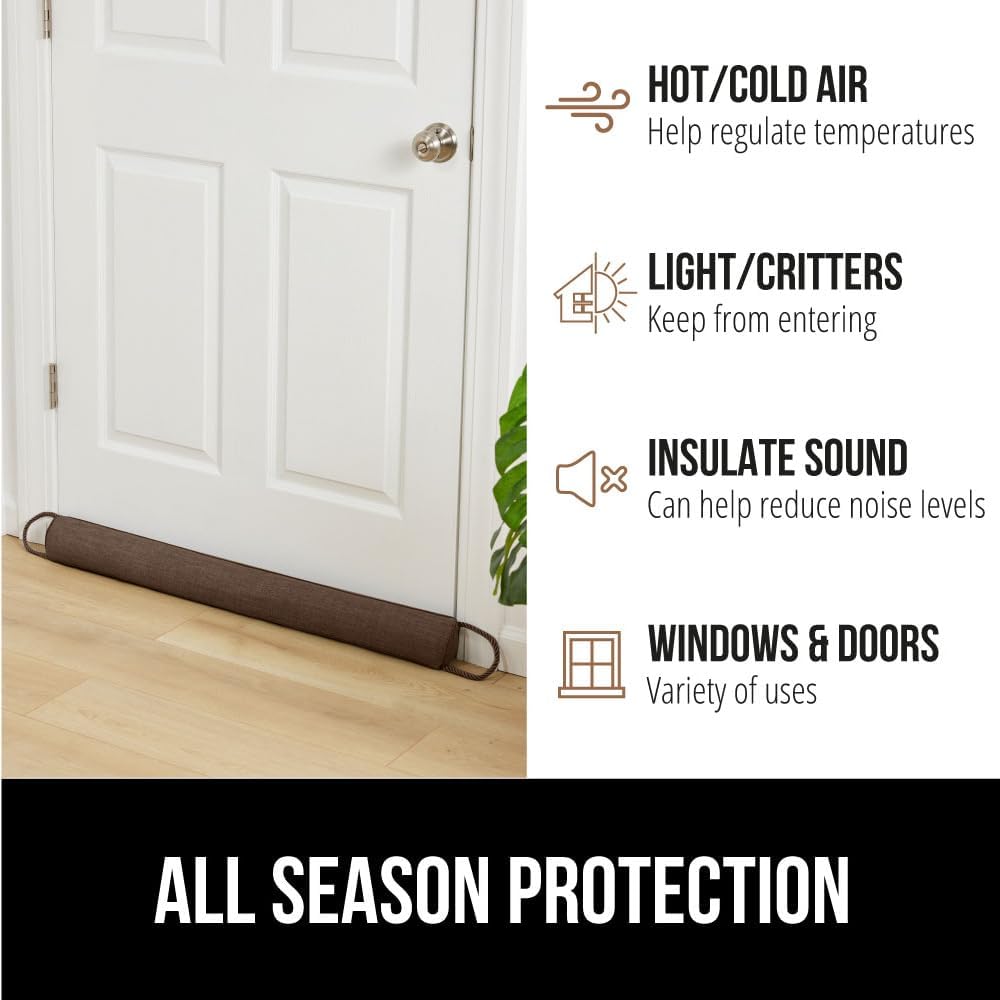 GORILLA GRIP Door Draft Stopper 36 Inch Brown