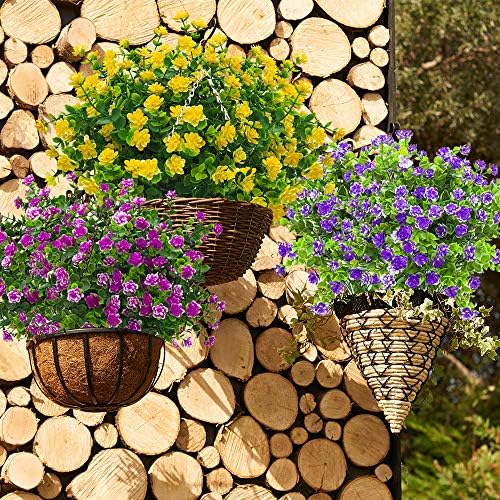 10 Bundles Yellow-Eucalyptus Artificial Flowers